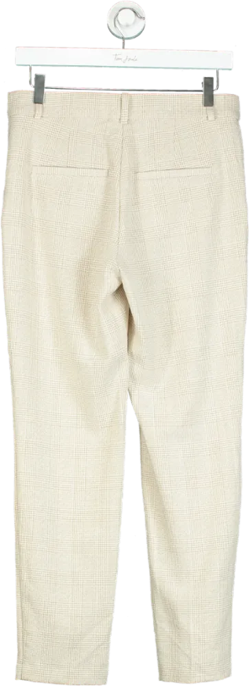 H&M Beige Textured Trousers UK 8