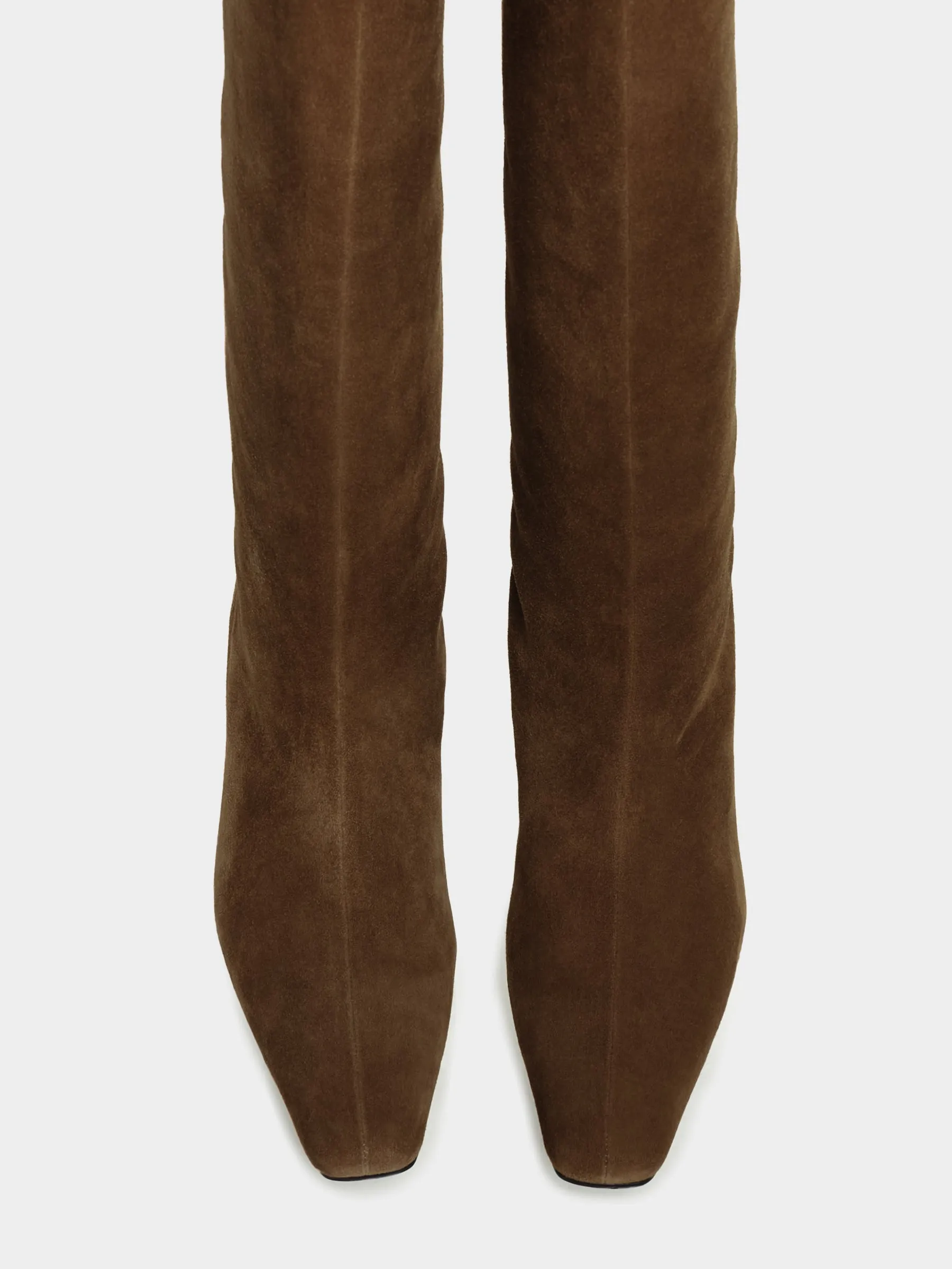 Heeled knee-high boots