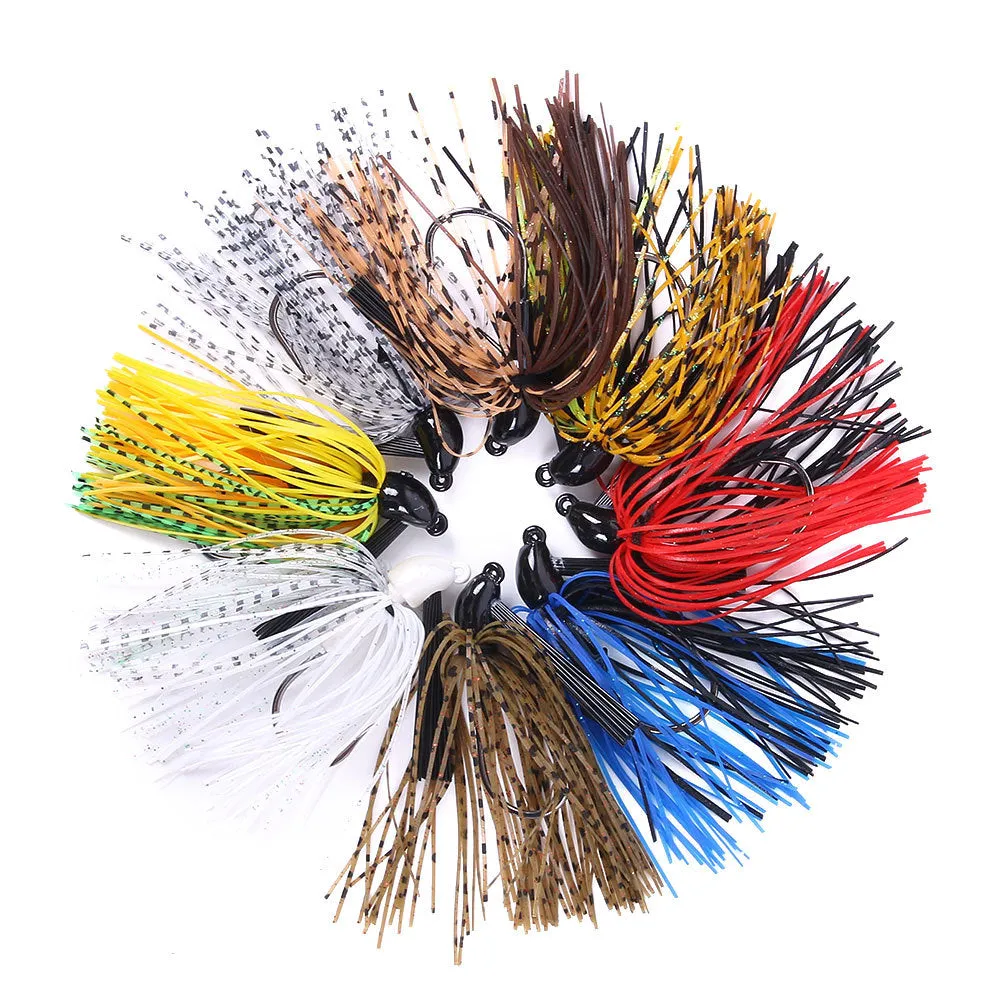 HERCULES 2.75" Multicolor Weedless Rubber Jig Bass Fishing Lure