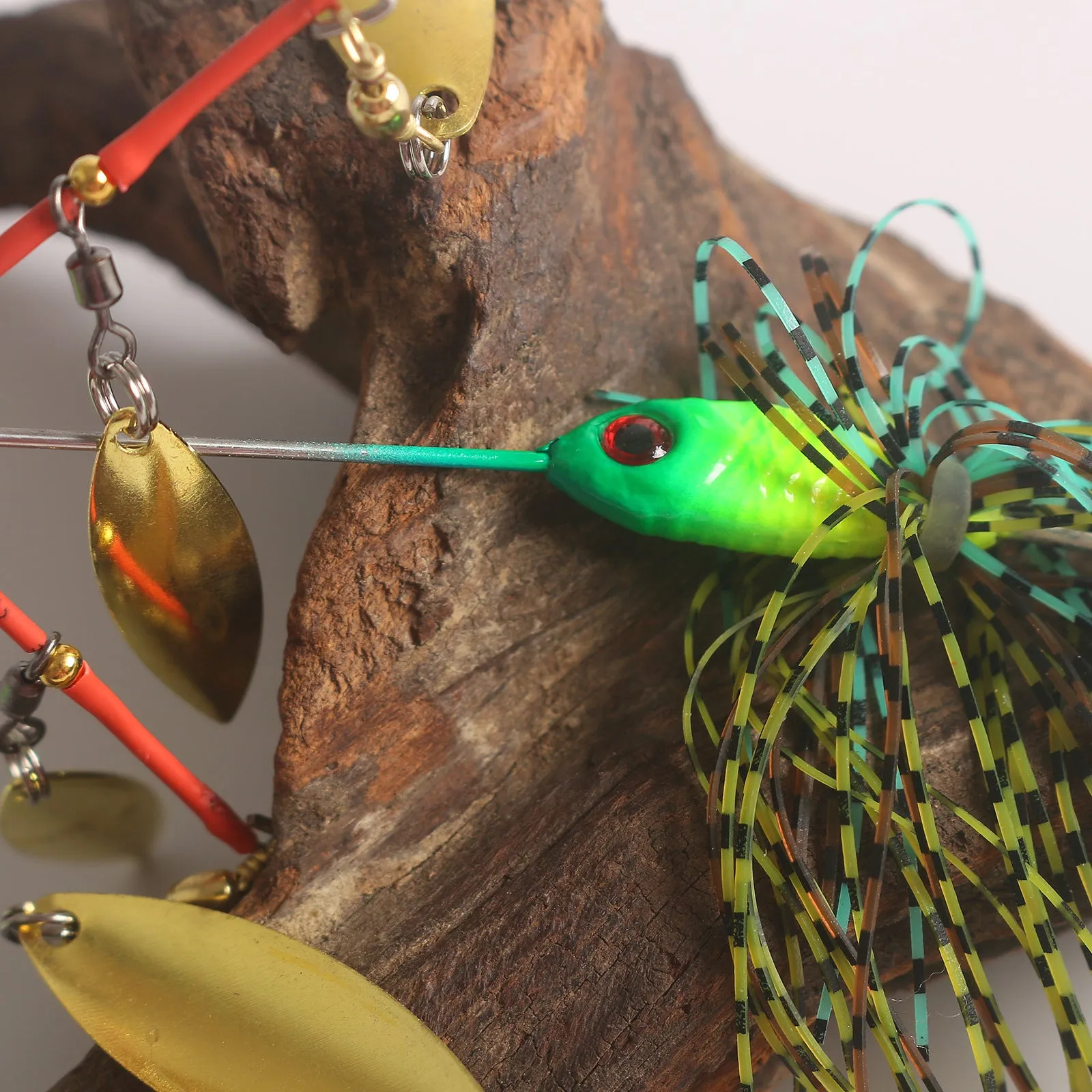 HERCULES 5.12" Spinner Bait Jig with 4 Willow Leaf Sequins Fishing Lure