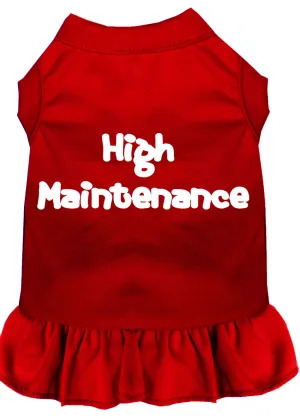 High Maintenance Screen Print Dress Red Xl