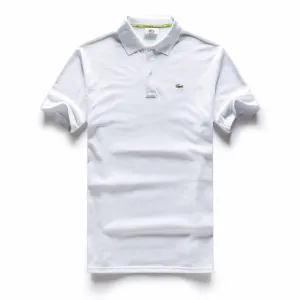 Lacoste Custom Fitted Polo Neck Plain T-Shirt White