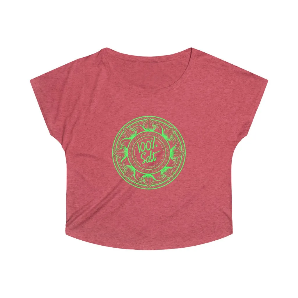 Ladies 100% Salt Connects Us All Dolman Loose Fit Tee