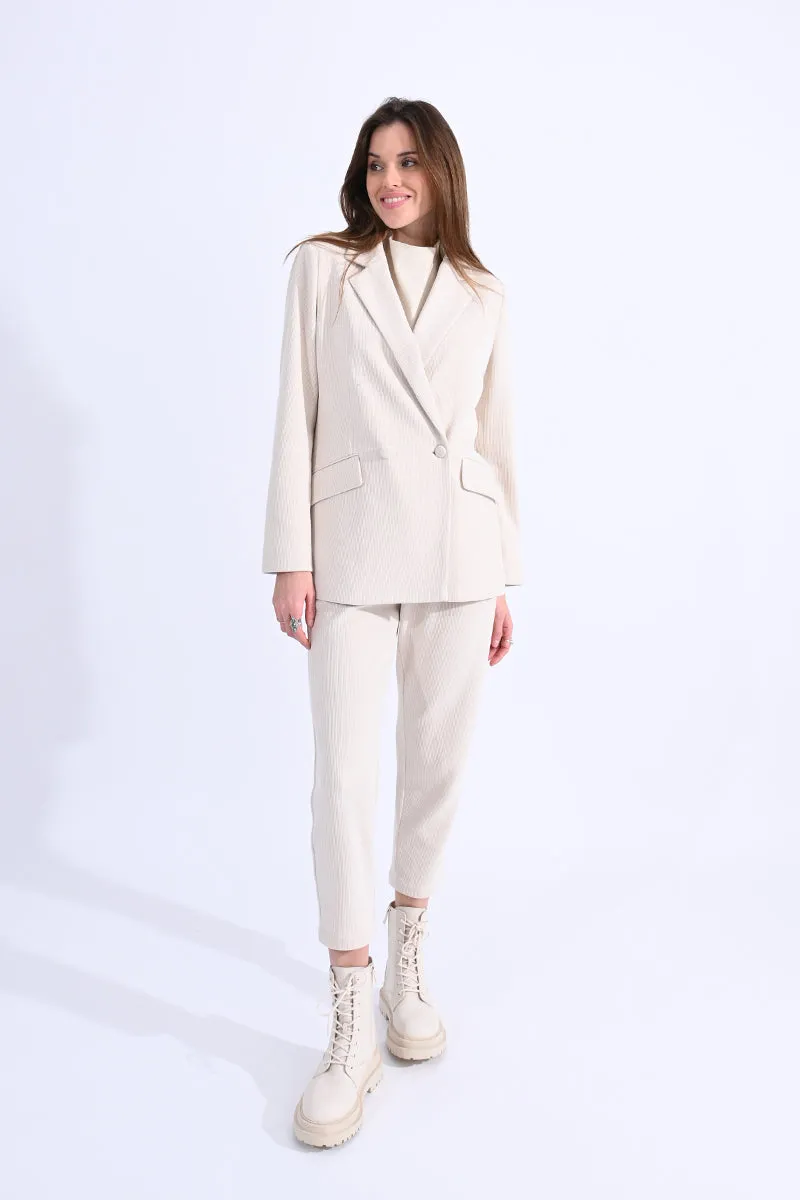 Ladies Double Breasted Corduroy Blazer