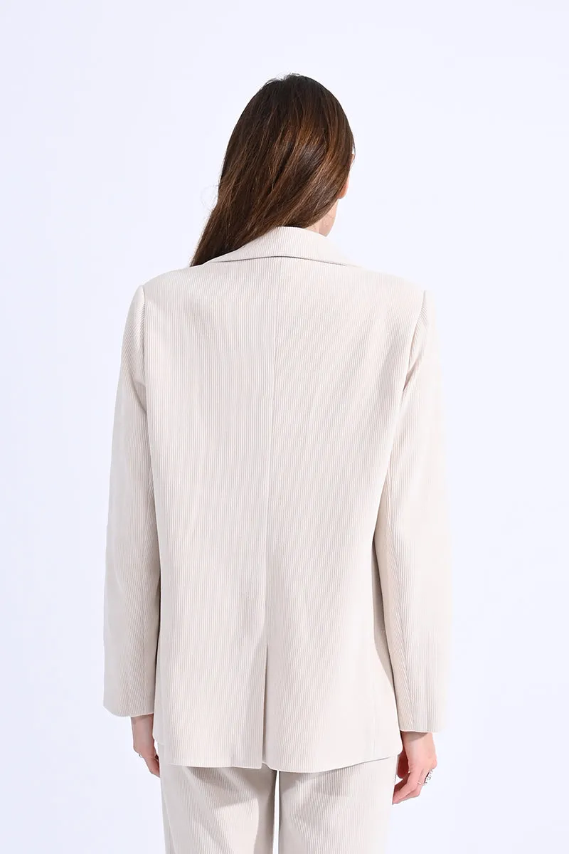 Ladies Double Breasted Corduroy Blazer