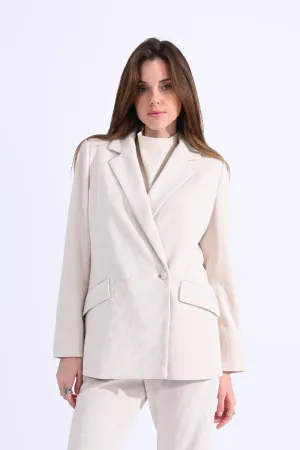 Ladies Double Breasted Corduroy Blazer