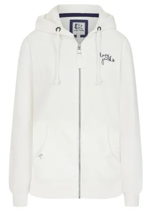 Lazy Jacks Womens LJ101 Zip Through Hoodie - Chalk