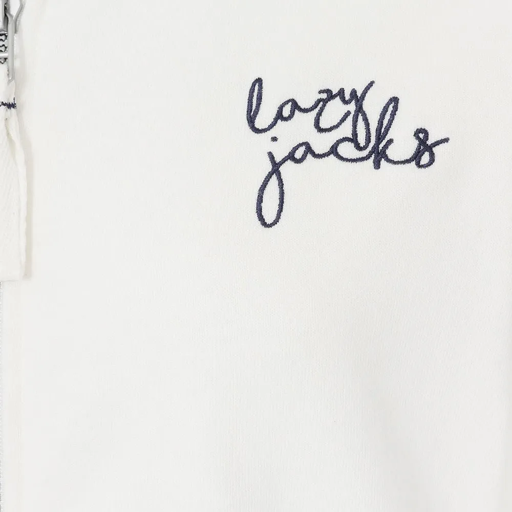 Lazy Jacks Womens LJ101 Zip Through Hoodie - Chalk