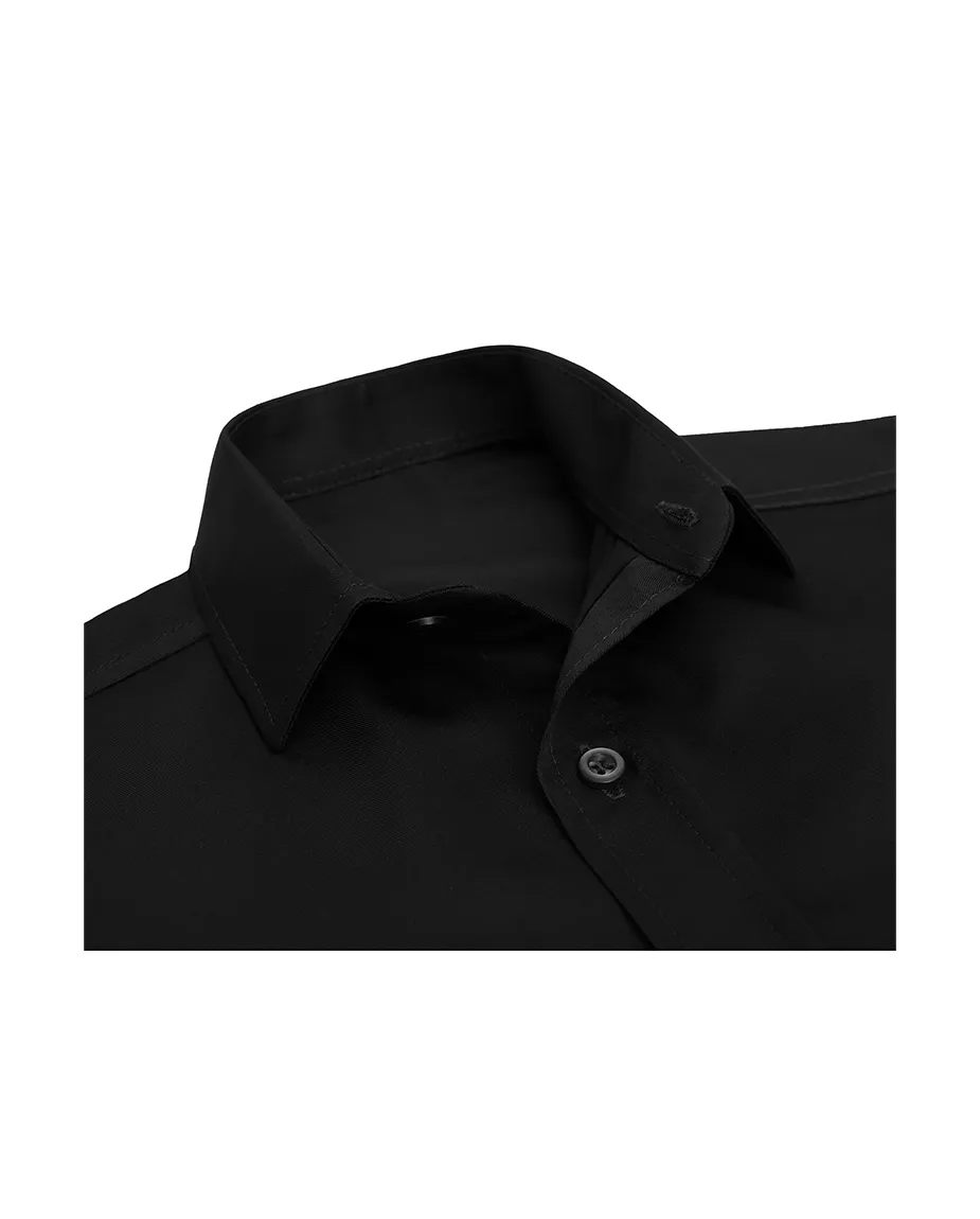 Lilax Boys' Button Down Shirt Solid Long Sleeve Dress Shirt