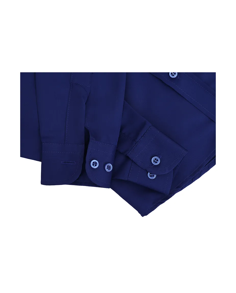 Lilax Boys' Button Down Shirt Solid Long Sleeve Dress Shirt
