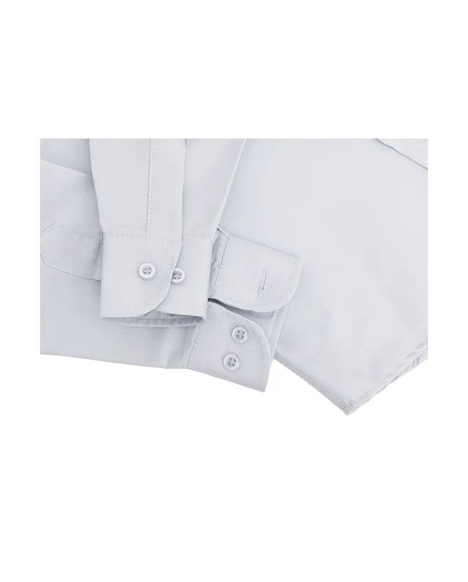 Lilax Boys' Button Down Shirt Solid Long Sleeve Dress Shirt