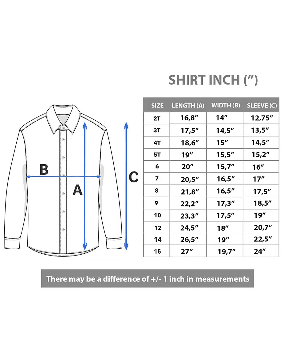 Lilax Boys' Button Down Shirt Solid Long Sleeve Dress Shirt