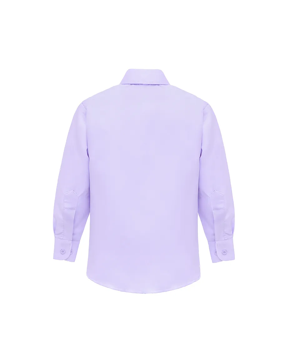 Lilax Boys' Button Down Shirt Solid Long Sleeve Dress Shirt