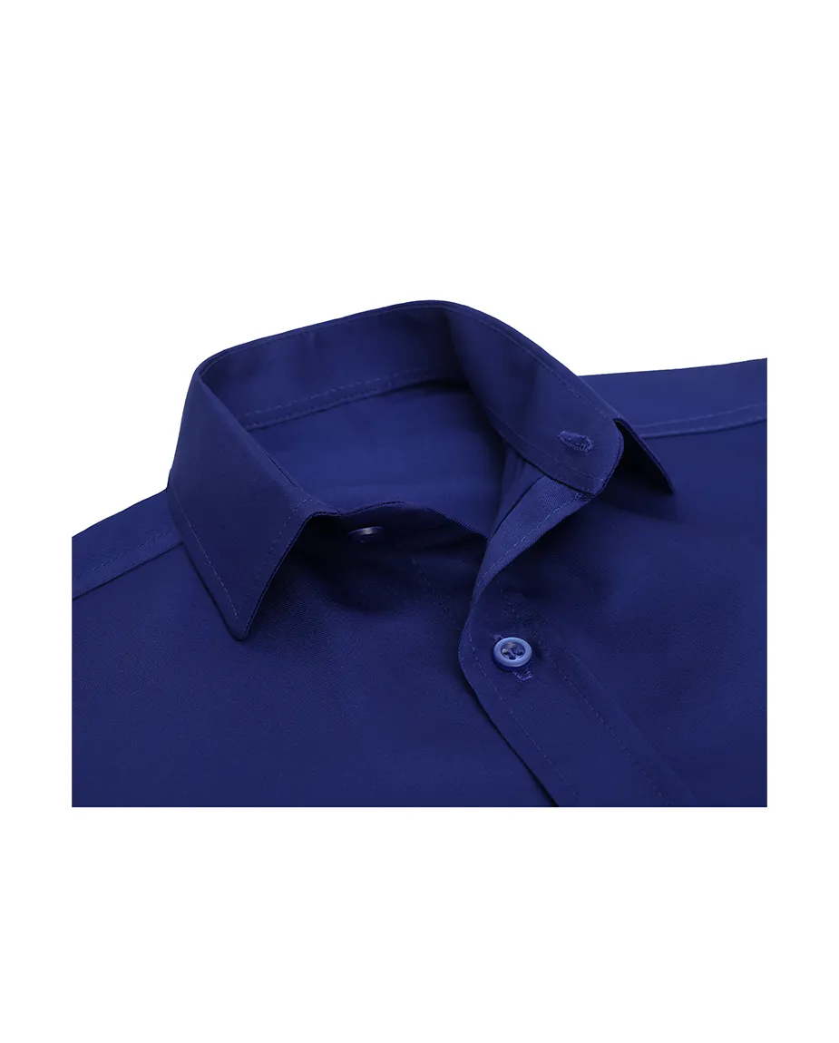 Lilax Boys' Button Down Shirt Solid Long Sleeve Dress Shirt