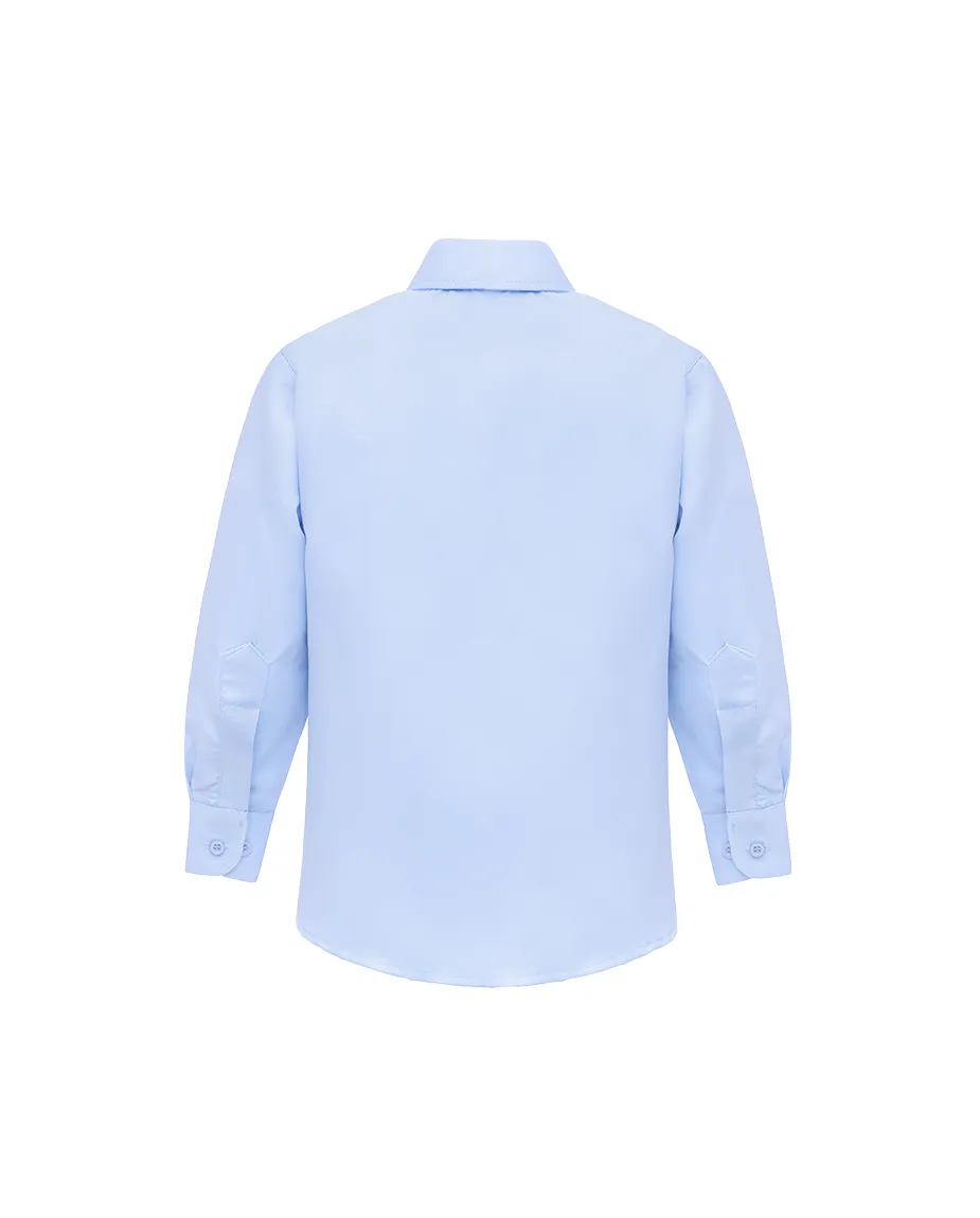 Lilax Boys' Button Down Shirt Solid Long Sleeve Dress Shirt
