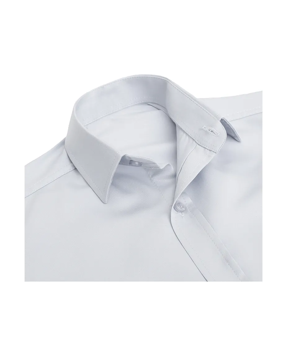 Lilax Boys' Button Down Shirt Solid Long Sleeve Dress Shirt
