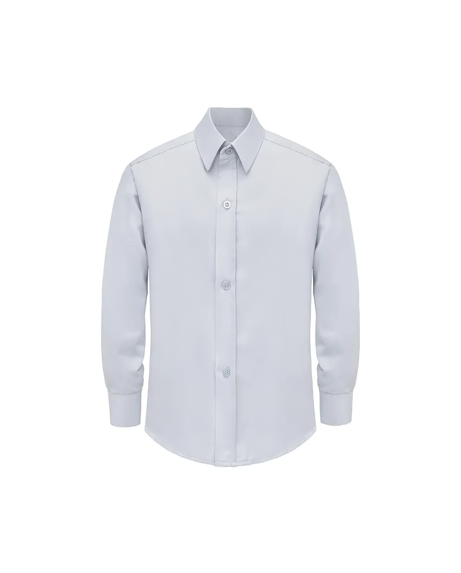 Lilax Boys' Button Down Shirt Solid Long Sleeve Dress Shirt