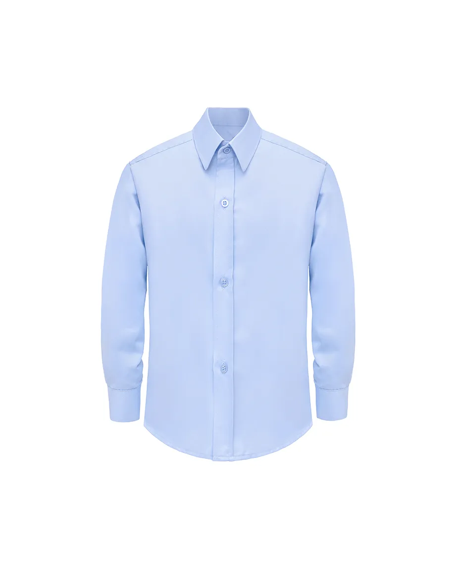 Lilax Boys' Button Down Shirt Solid Long Sleeve Dress Shirt