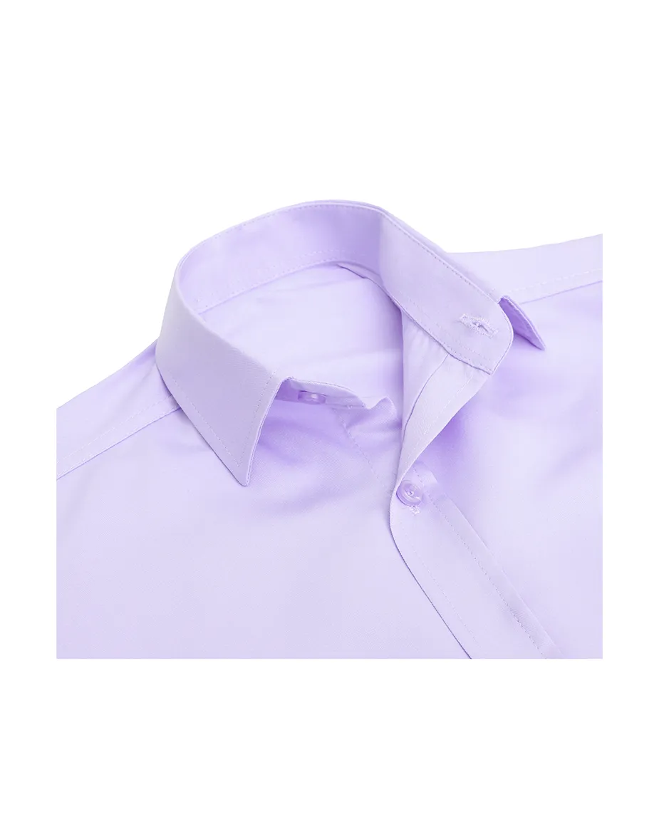 Lilax Boys' Button Down Shirt Solid Long Sleeve Dress Shirt