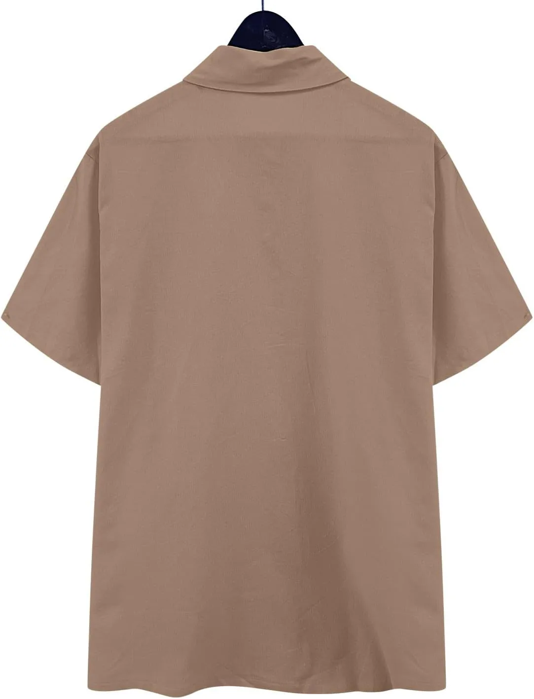 Men Shirt Casual Summer Short Sleeve Shirts for Men Button Down for Men Trendy Plain Shirts Tops with Pocket 2025
