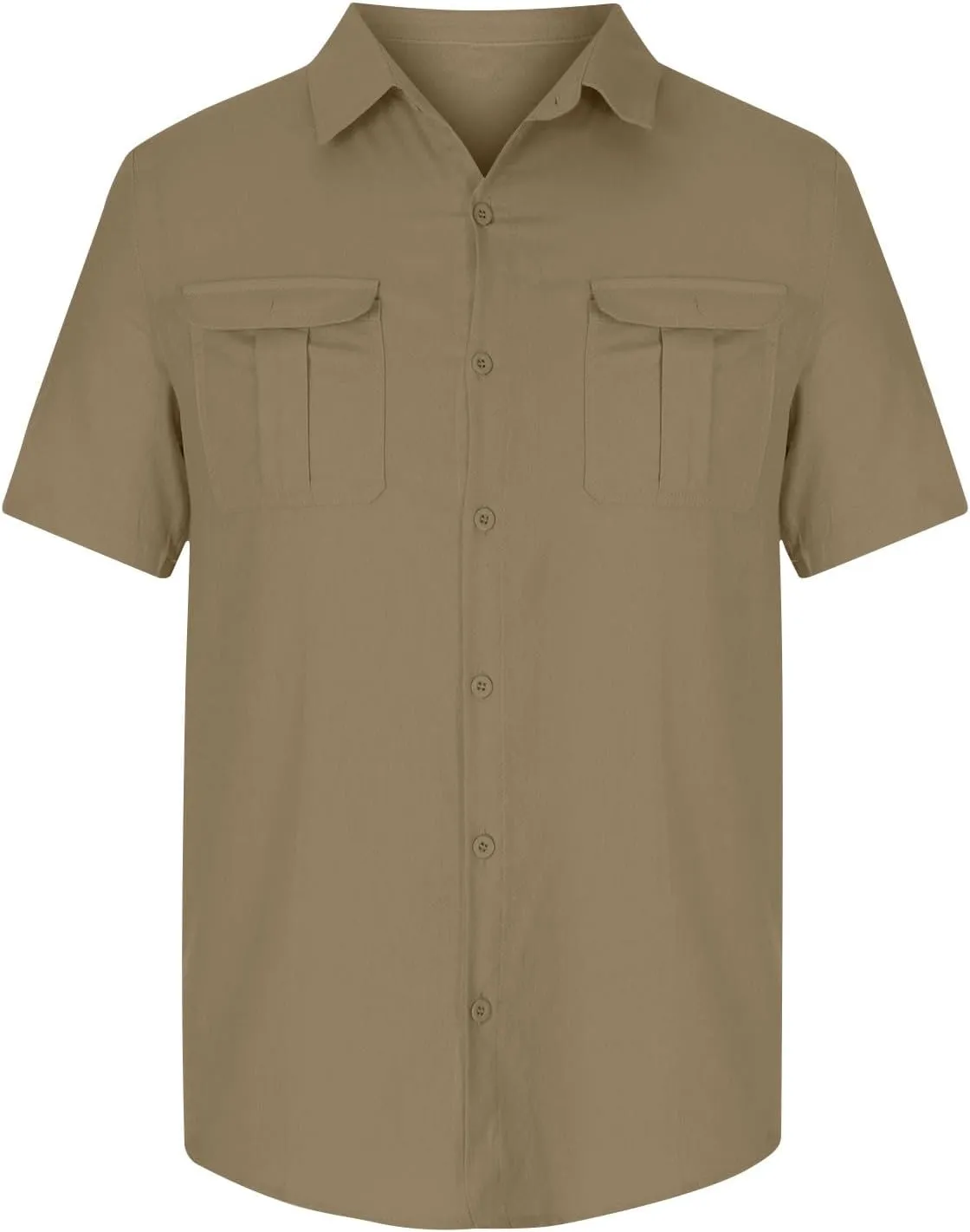 Men Shirt Casual Summer Short Sleeve Shirts for Men Button Down for Men Trendy Plain Shirts Tops with Pocket 2025