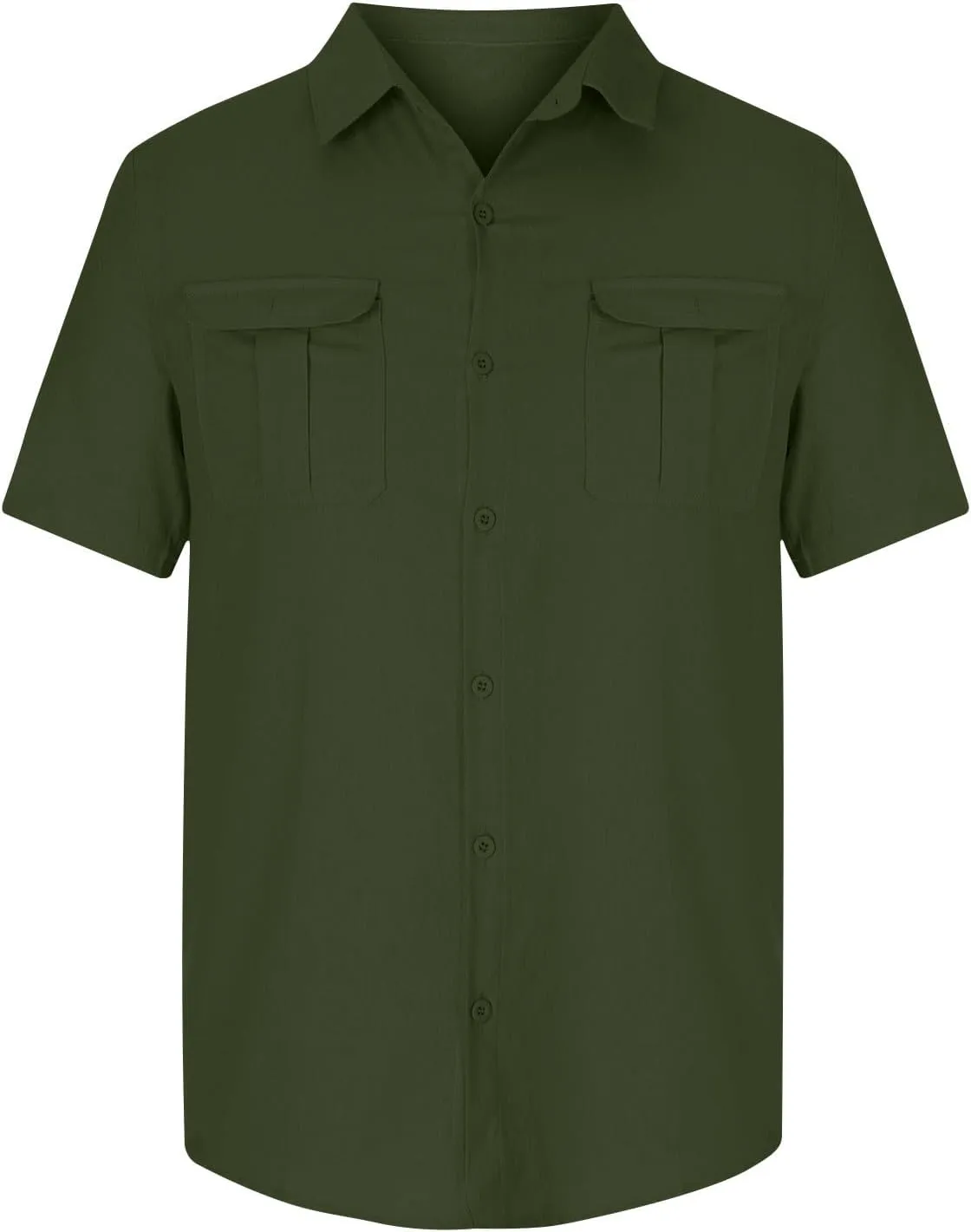 Men Shirt Casual Summer Short Sleeve Shirts for Men Button Down for Men Trendy Plain Shirts Tops with Pocket 2025
