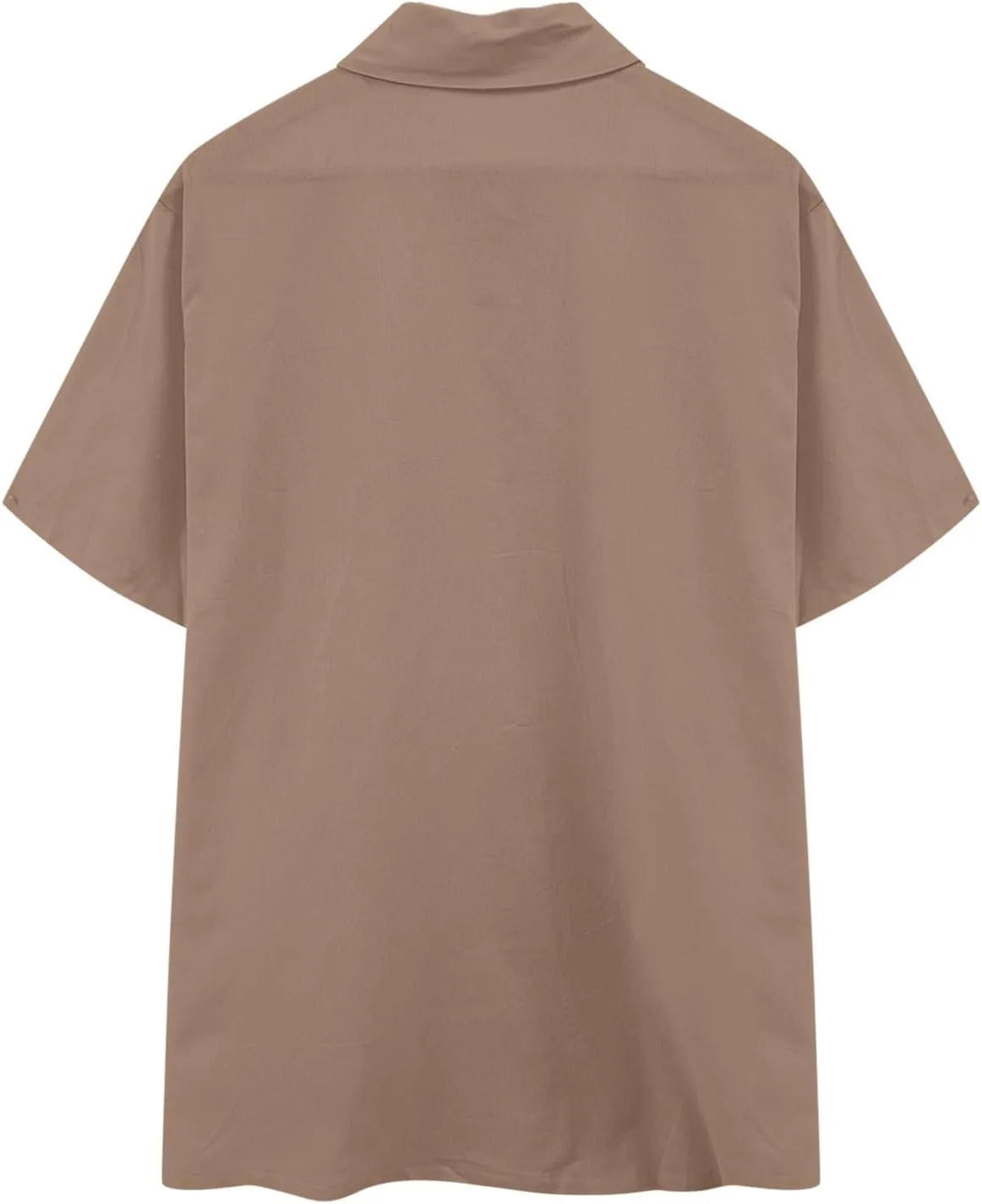 Men Shirt Casual Summer Short Sleeve Shirts for Men Button Down for Men Trendy Plain Shirts Tops with Pocket 2025