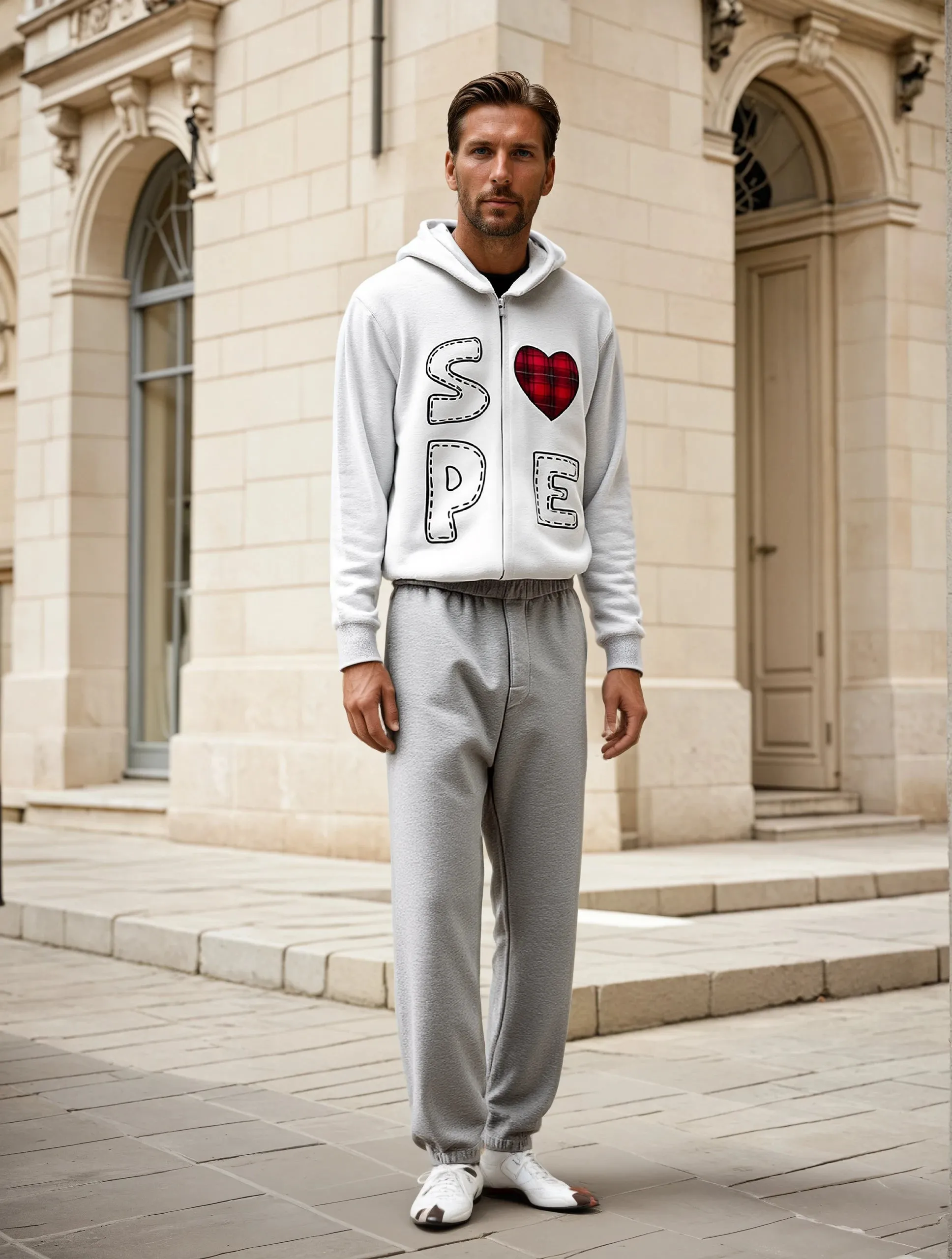 Men's 2024 Autumn High Street American Fashion Embroidered Hoodie for Unisex