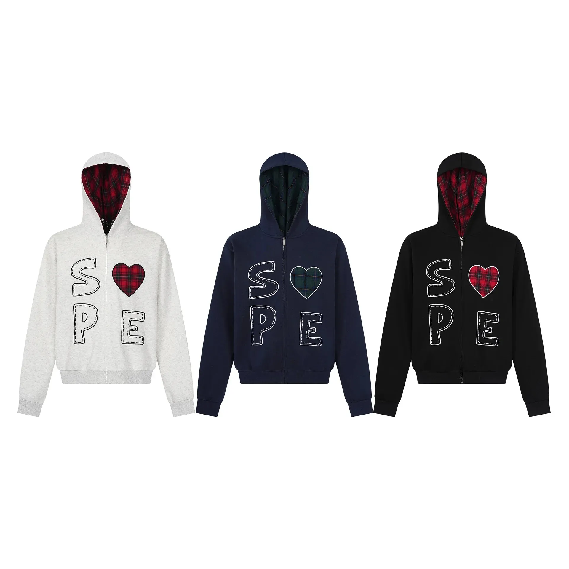 Men's 2024 Autumn High Street American Fashion Embroidered Hoodie for Unisex
