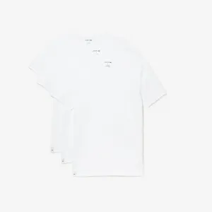 Men's 3 Pack of Plain Regular V-neck T-shirts - White