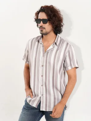 Men's Casual Half Sleeve in Dove Gray Shirt