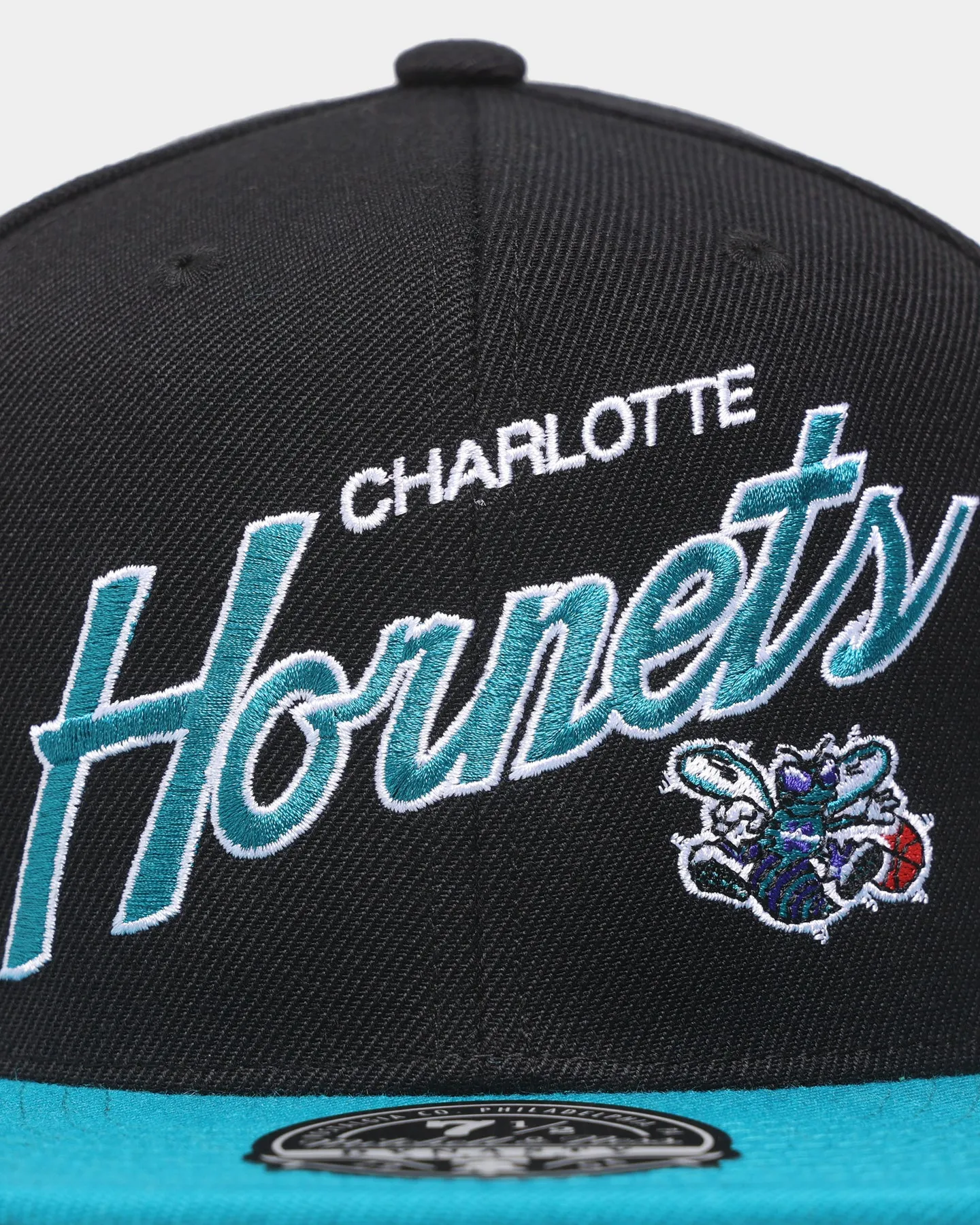 Mitchell & Ness Charlotte Hornets 'Team Script 2.0 Hardwood Classics' Fitted Black