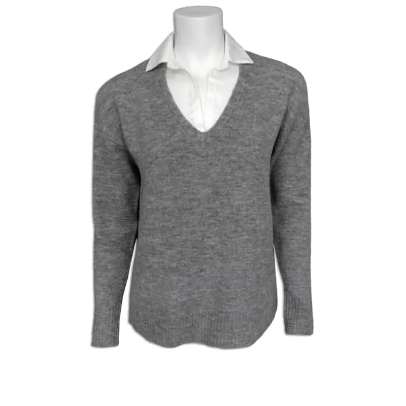 Motion Women's Fooler Sweater with Shirt Collar