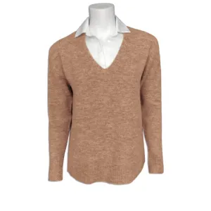 Motion Women's Fooler Sweater with Shirt Collar