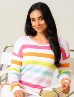 Multicoloured Striped Round-Neck Jumper