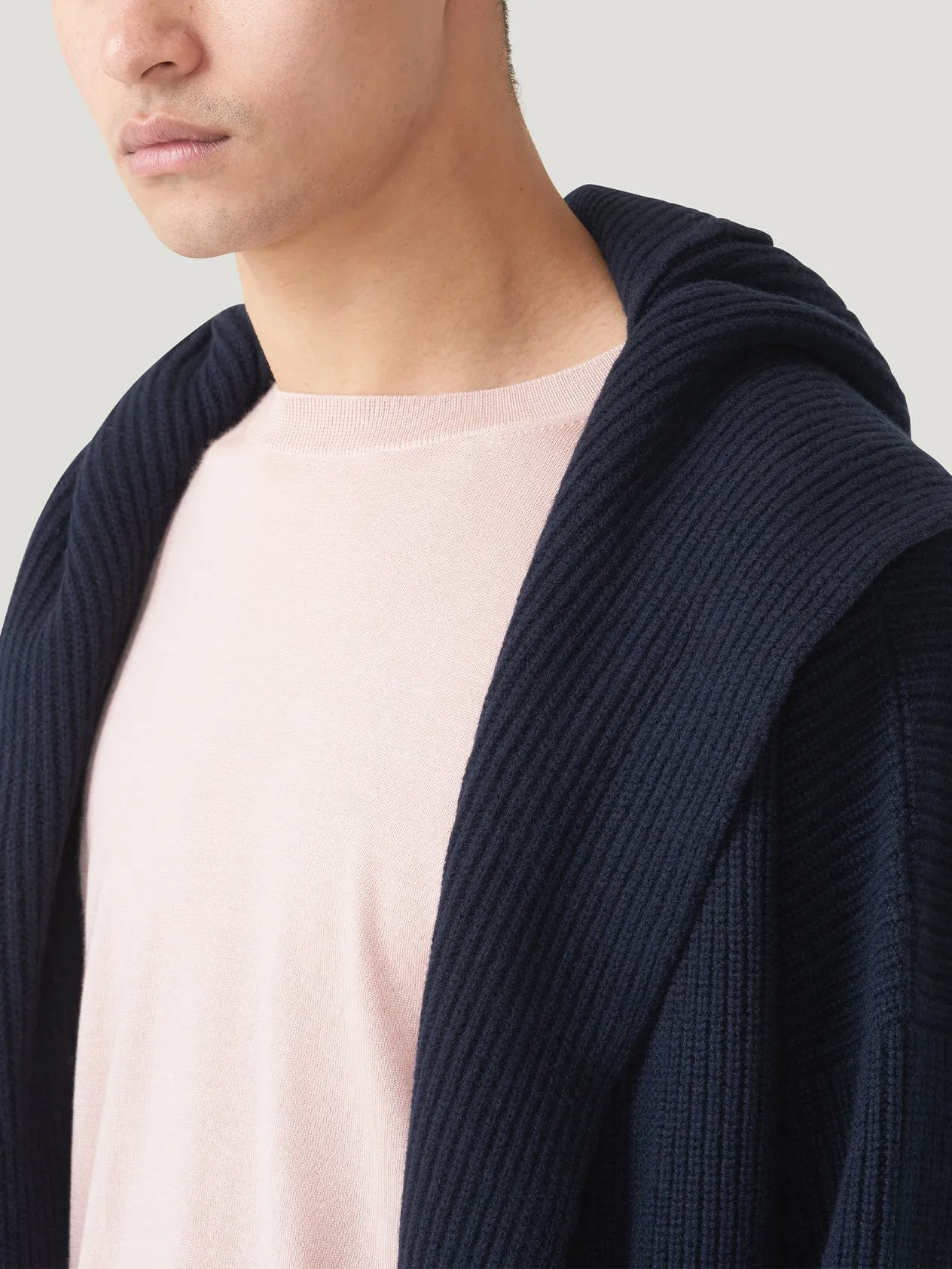 Navy Cashmere Robe de Chambre