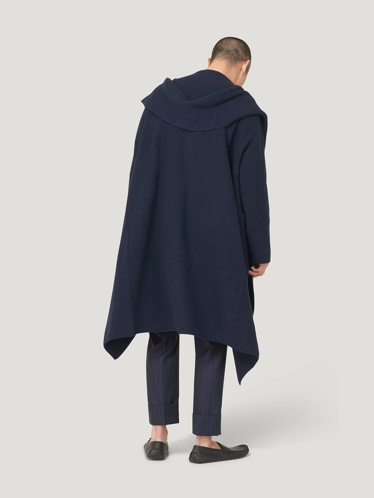 Navy Cashmere Robe de Chambre