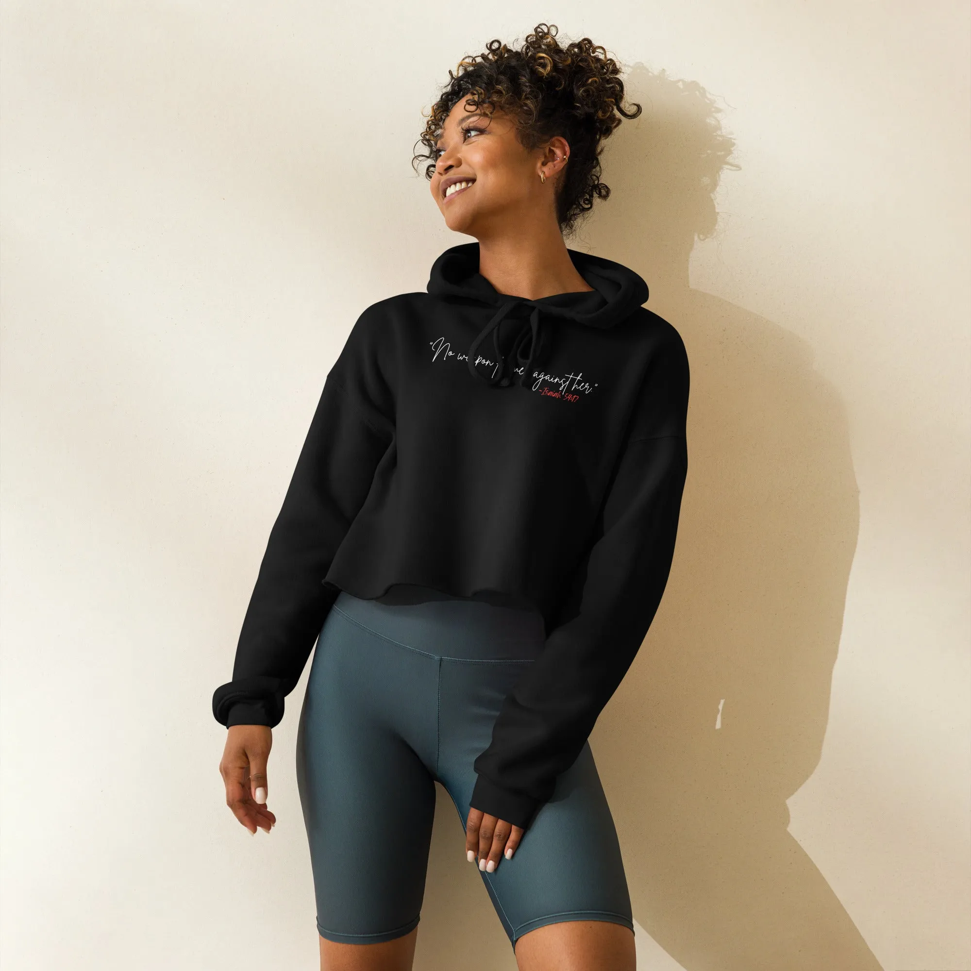 NO WEAPON 24 :Crop Hoodie
