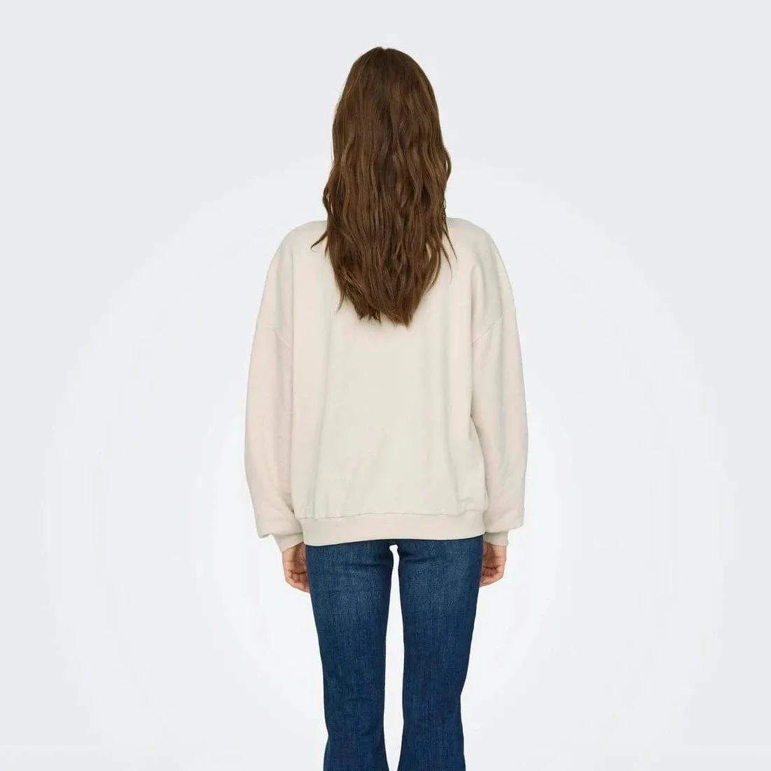 ONLY Oversized Sweatshirt in Grey/Birch