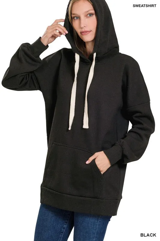 Oversized Hoodie Longline Sweatshirt - Zenana