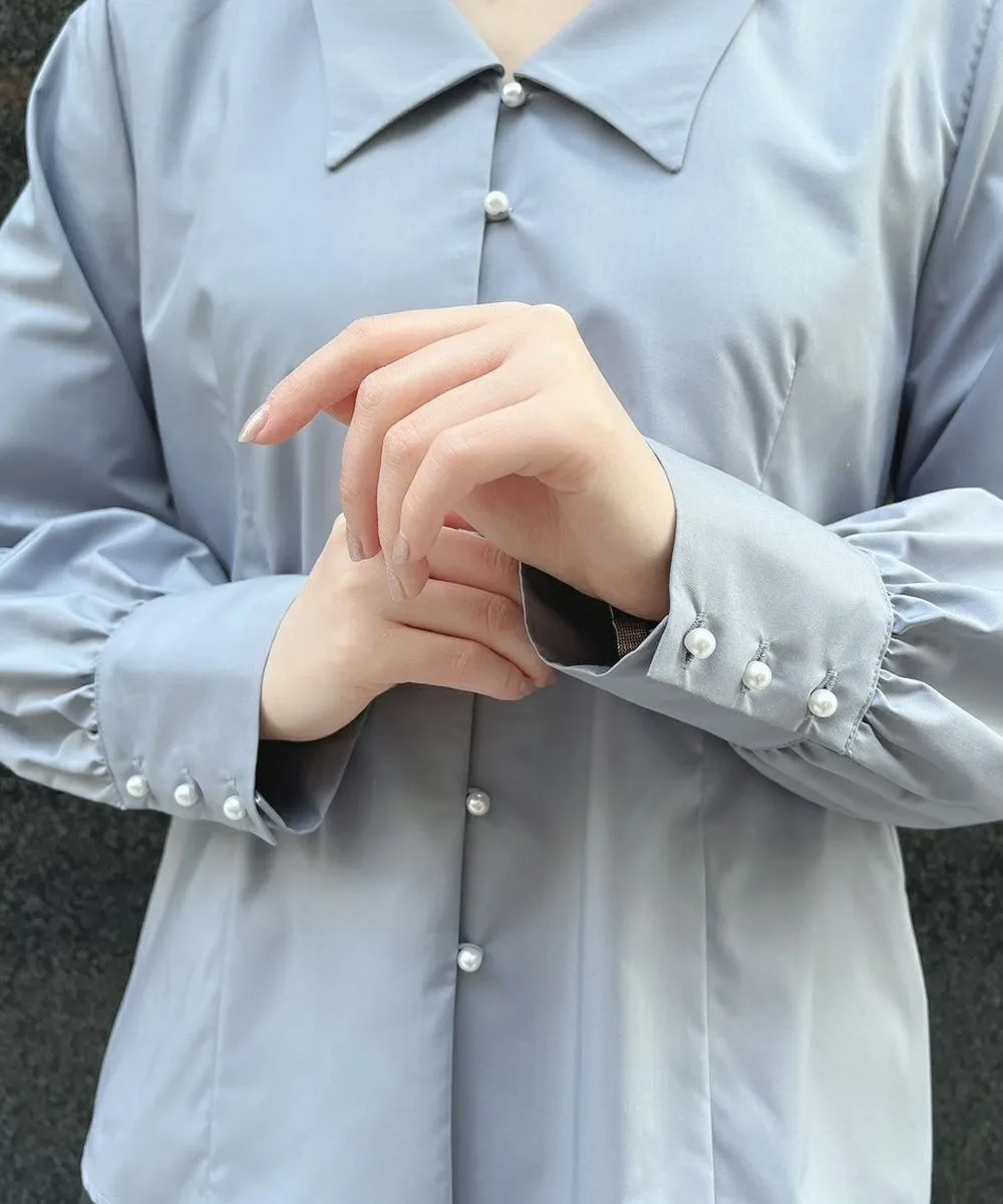 Pearl Button V-Neck Shirt
