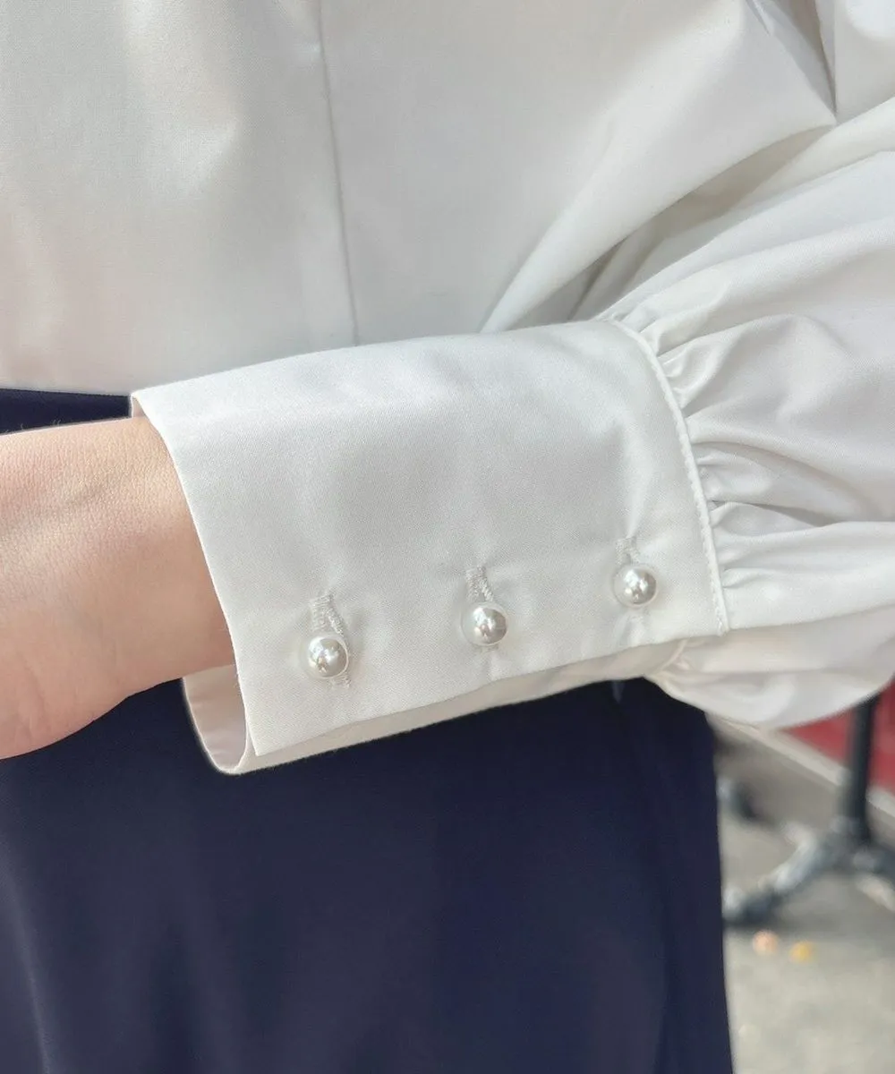 Pearl Button V-Neck Shirt