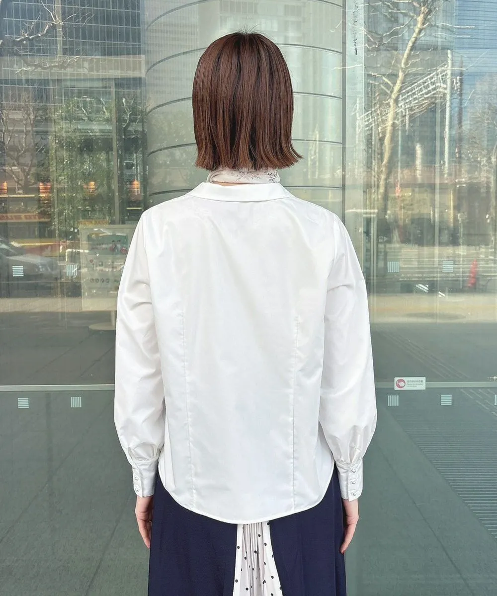 Pearl Button V-Neck Shirt