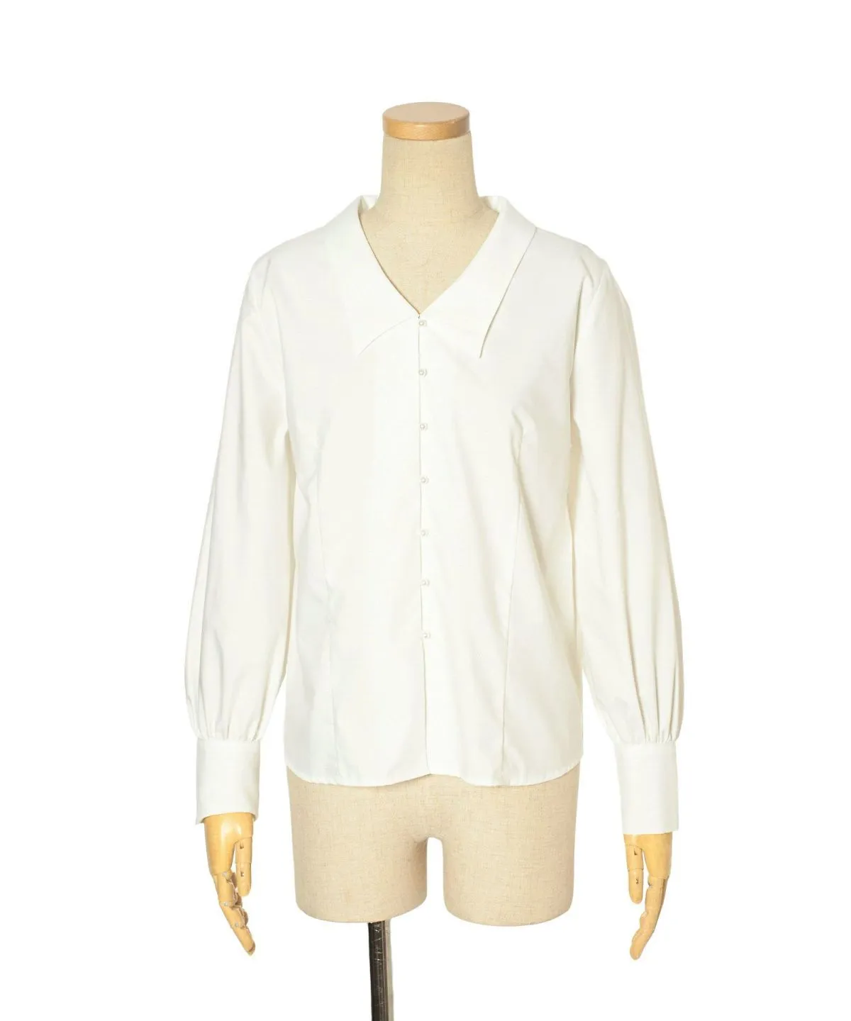 Pearl Button V-Neck Shirt