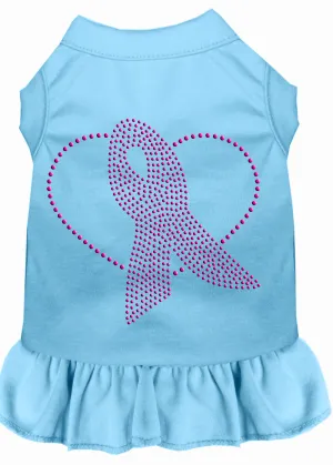 Pink Ribbon Rhinestone Dress Baby Blue Xxl