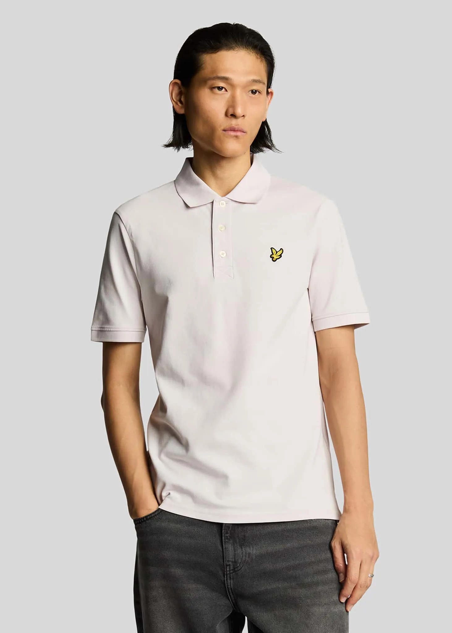 Plain polo - mist lilac