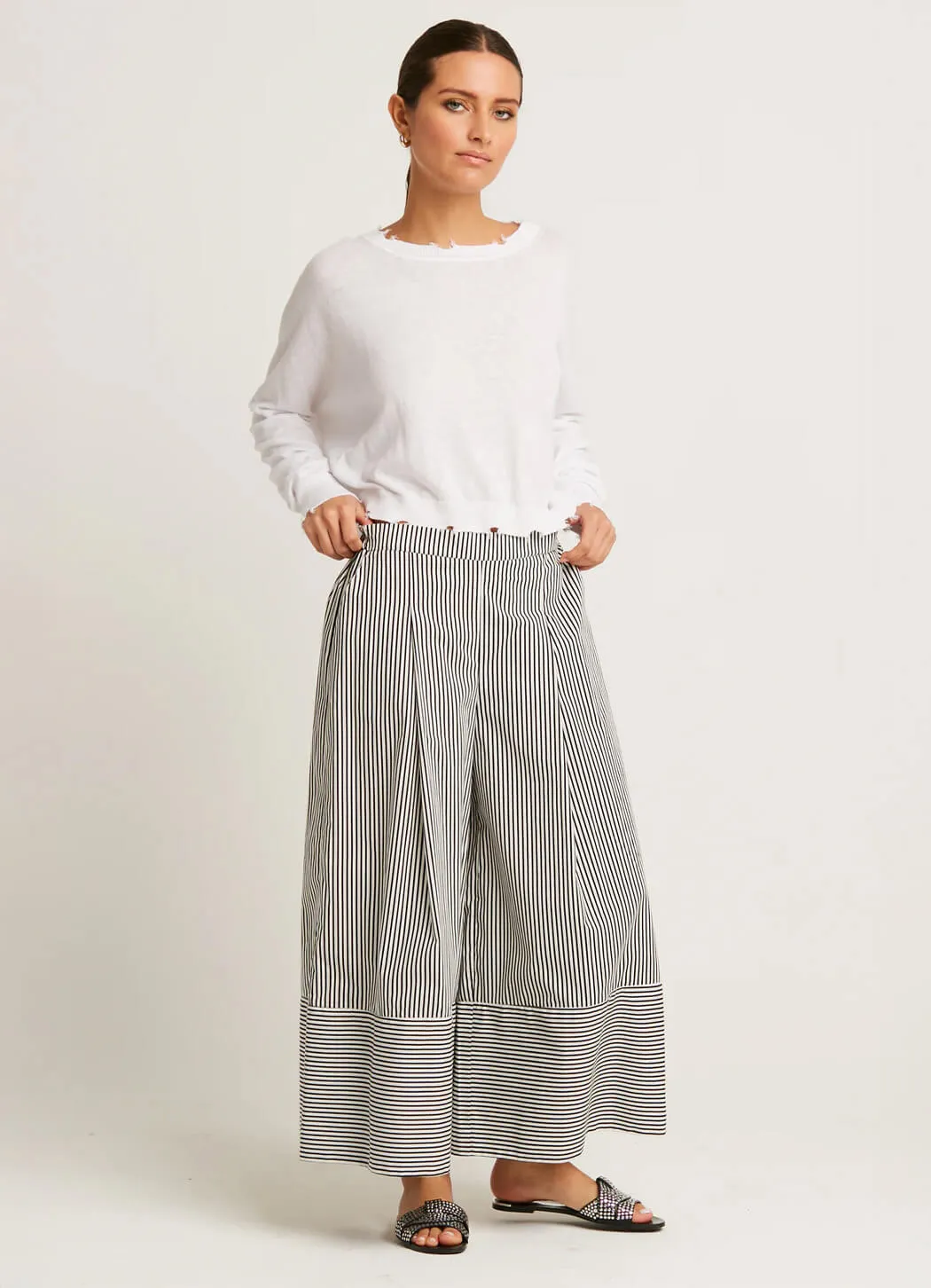 Planet Linen Shadow Cropped Sweater