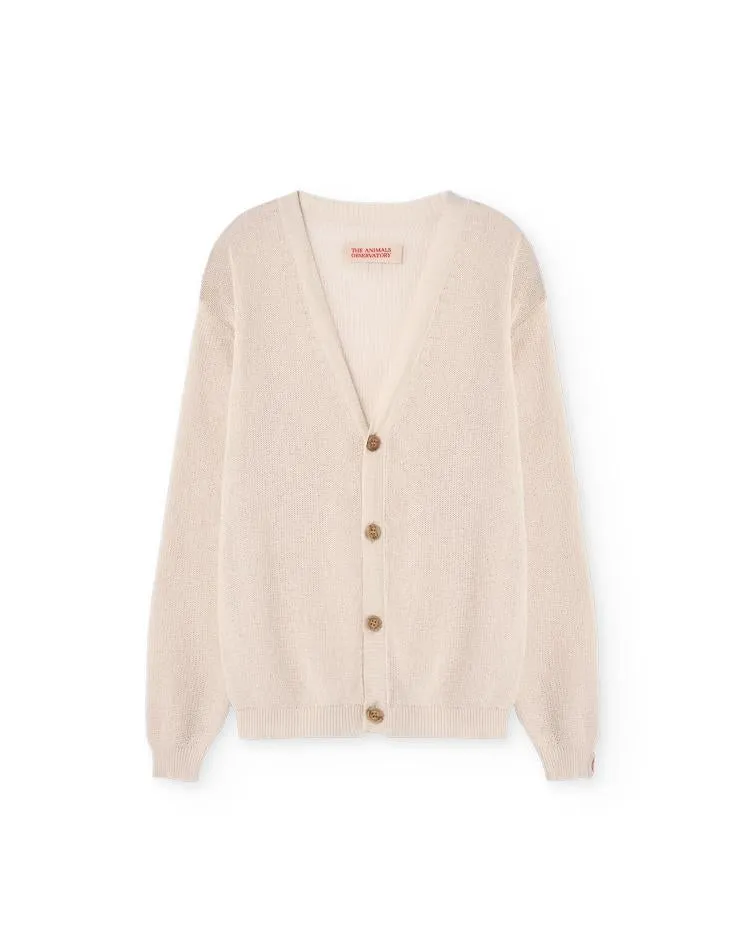 Raw White Racoon Cardigan