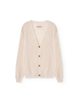 Raw White Racoon Cardigan