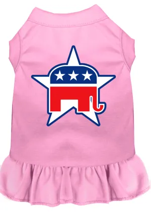 Republican Screen Print Dress Light Pink Xl